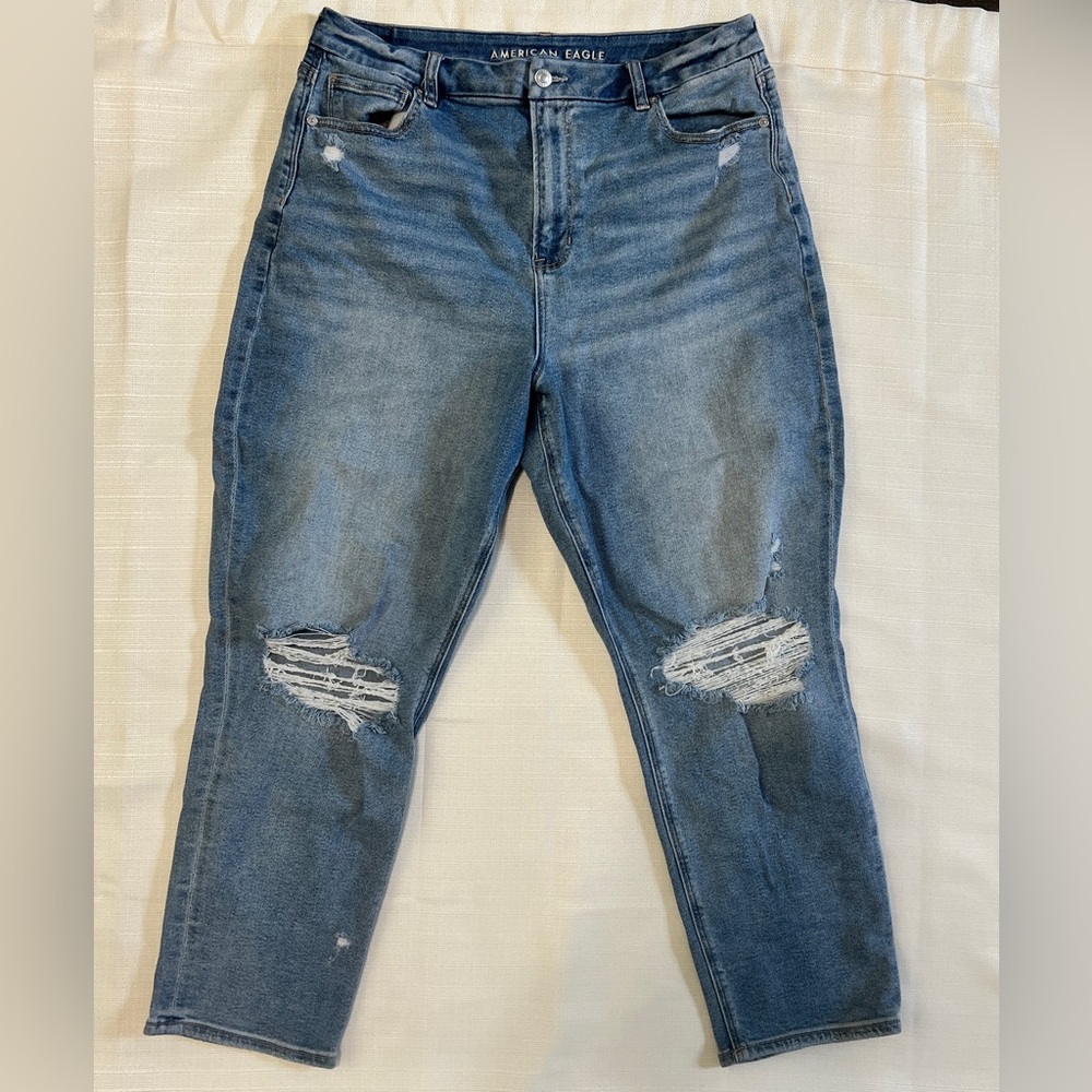 American Eagle Outfitters Blue Distressed Jeans